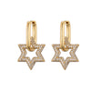 Star Crystal Hoop Earrings | Sparkling Women's Jewellery