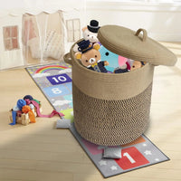Woven Cotton Laundry & Storage Basket with Lid 60L – Amara