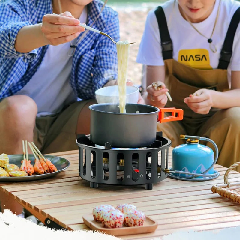 7-Core Portable Camping Gas Stove with Electronic Ignition – Kael