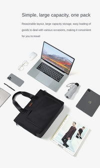 Men’s Canvas Business Laptop Briefcase with Large Capacity