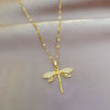 Golden Dragonfly Necklace | Delicate Jewellery for Women