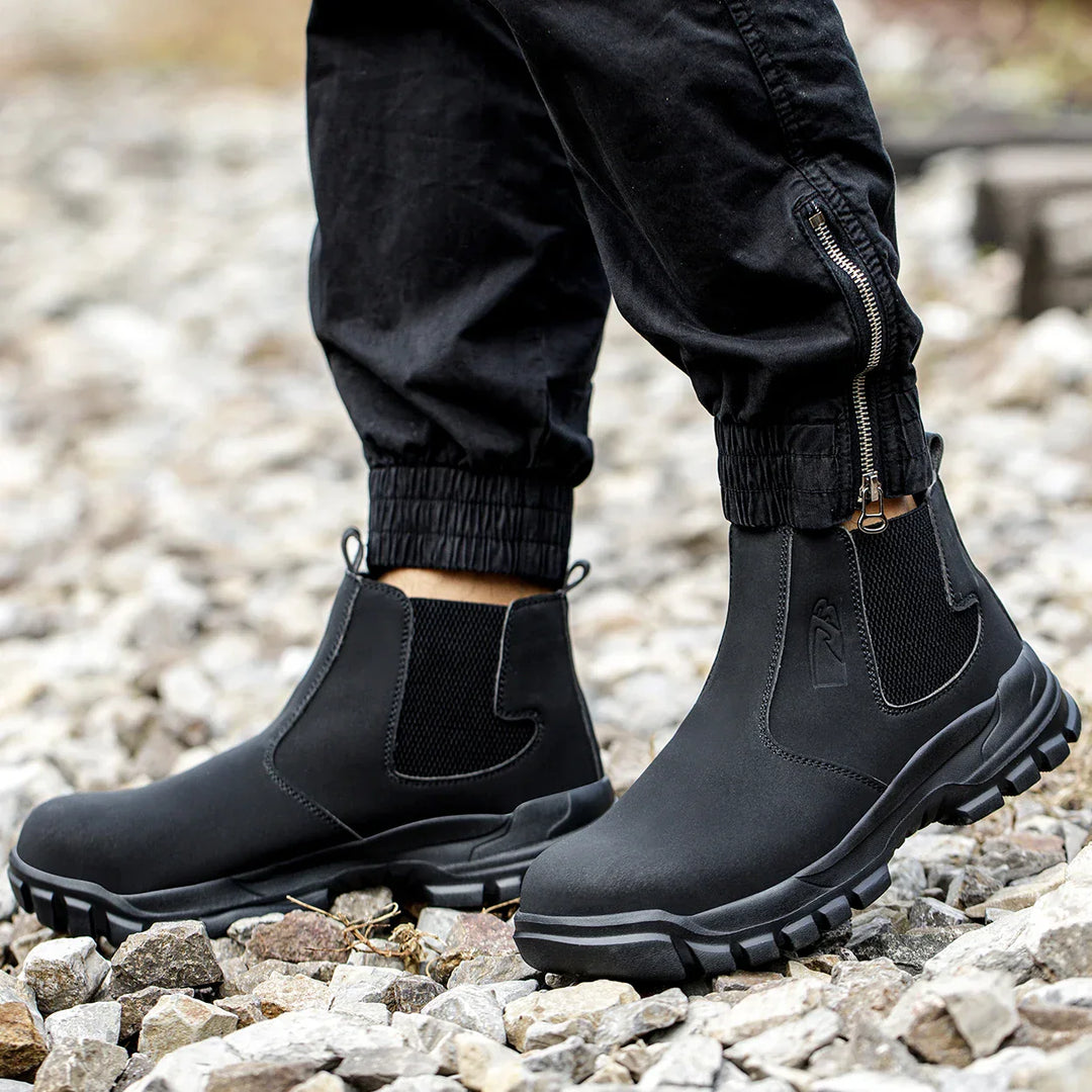 Men's waterproof safety work boots with steel toe & wide fit – Magnus