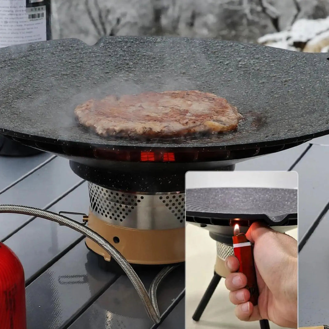 Portable Aluminium Grill Pan with Handles for Camping & BBQ – Arlo