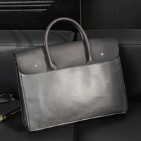 Men’s Retro PU Leather Briefcase with Shoulder Strap