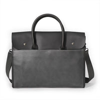 Men’s Retro PU Leather Briefcase with Shoulder Strap