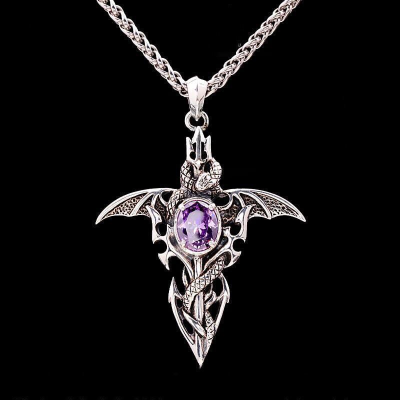 Vintage Demon Crystal Necklace