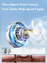 Dual-Head Rear Seat Fan – Eary – (USB-C Rechargeable)