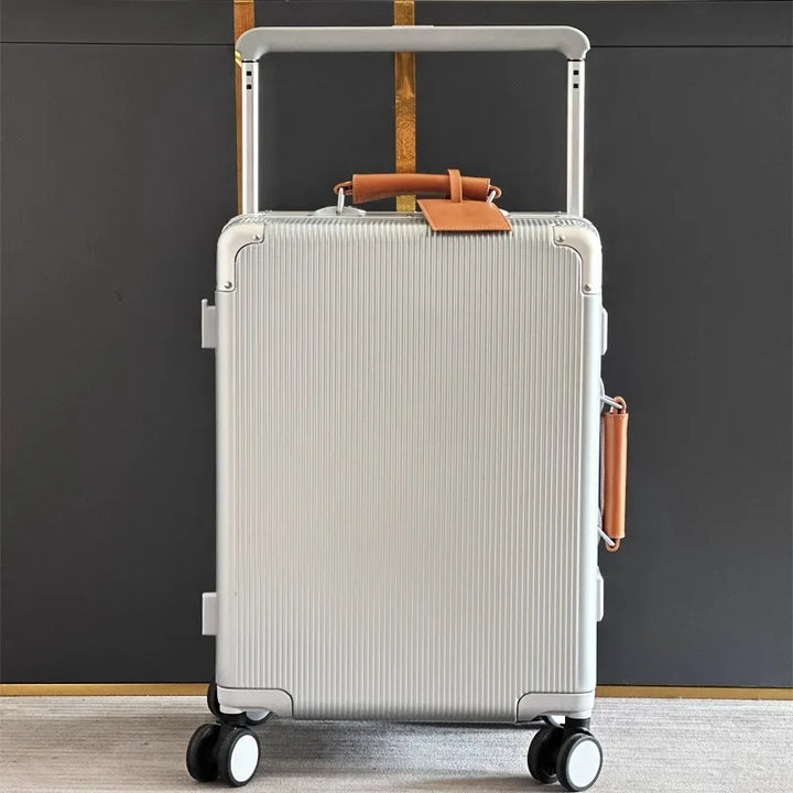 Wide-Handle Aluminium Frame PC Luggage – Lightweight & Durable Travel Case
