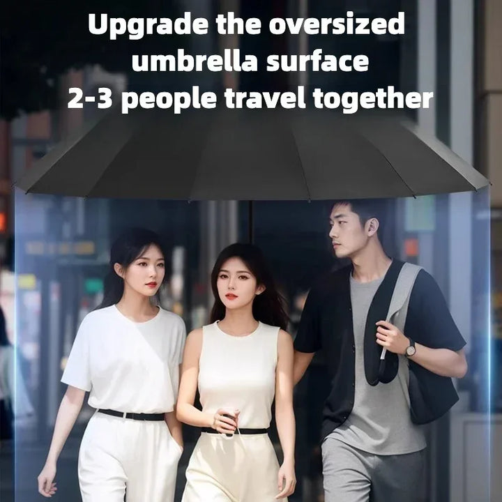 Automatic Windproof Folding Umbrella with UV Protection