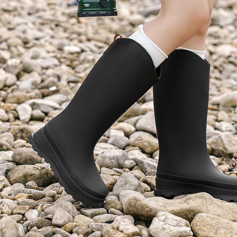 Ladies' rain boots high & waterproof with comfort sole – Maris
