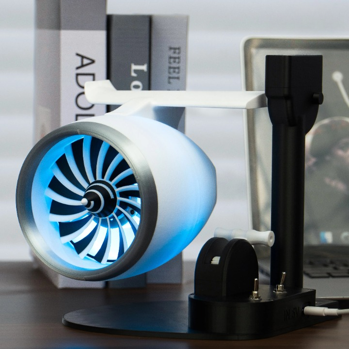 Turbojet Fan-Style Mist Humidifier with RGB Lighting – AeroMist