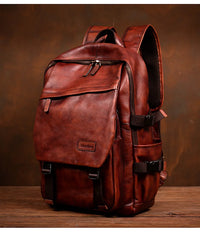 Handmade Vegetable-Tanned Leather Laptop Backpack