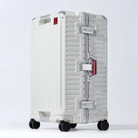 Wide-Handle PC Aluminium Frame Suitcase with Spinner Wheels