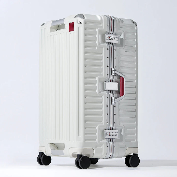 Wide-Handle PC Aluminium Frame Suitcase with Spinner Wheels