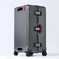 Wide-Handle PC Aluminium Frame Suitcase with Spinner Wheels