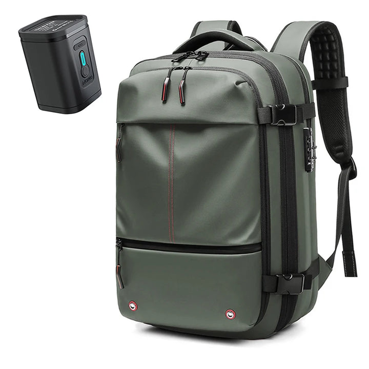 Expandable Waterproof Laptop & Vacuum Compression Travel Backpack