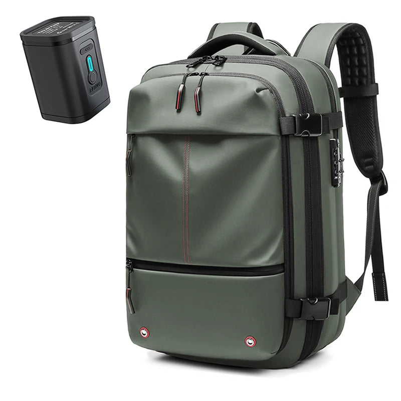 Expandable Waterproof Laptop & Vacuum Compression Travel Backpack