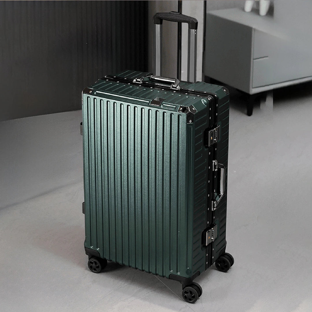 Aluminium Frame Luggage Case with Spinner Wheels & USB Charging Port