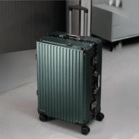 Aluminium Frame Luggage Case with Spinner Wheels & USB Charging Port