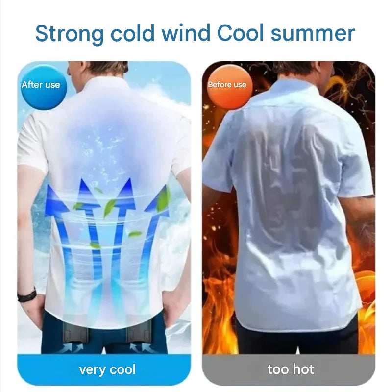 Outdoor Double Air Outlet Waist & Neck Fan with Dual Vents – WindMate