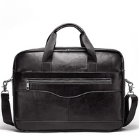 Genuine Leather Business Laptop Shoulder Bag