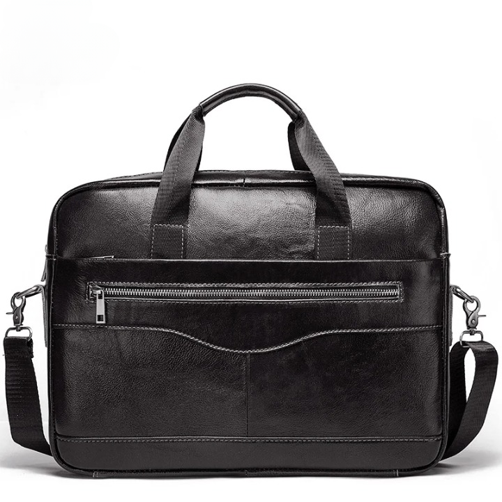 Genuine Leather Business Laptop Shoulder Bag