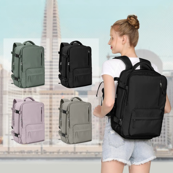 Cabin-Size Travel Backpack with Shoe and Wet Bag Compartments