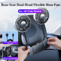 Dual-Head Rear Seat Fan – Eary – (USB-C Rechargeable)