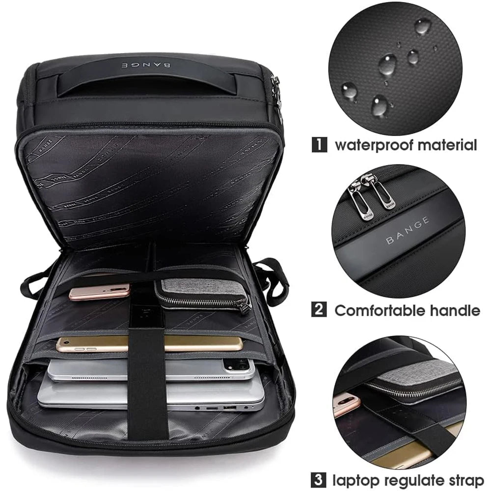Multifunctional Waterproof Laptop & Work Backpack with Large Capacity