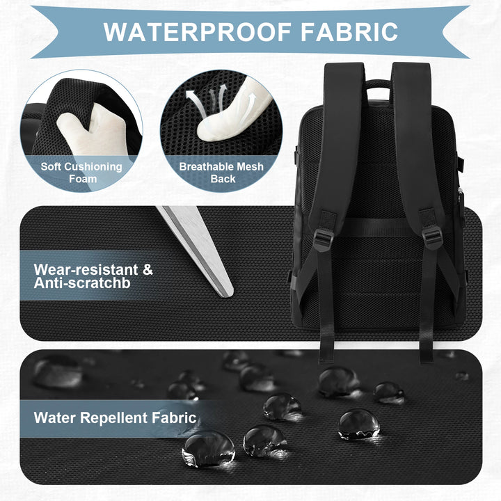 Cabin-Size Travel Backpack with Shoe and Wet Bag Compartments