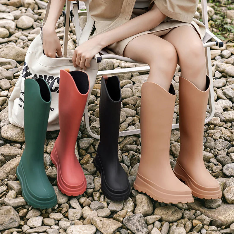 Ladies' rain boots high & waterproof with comfort sole – Maris