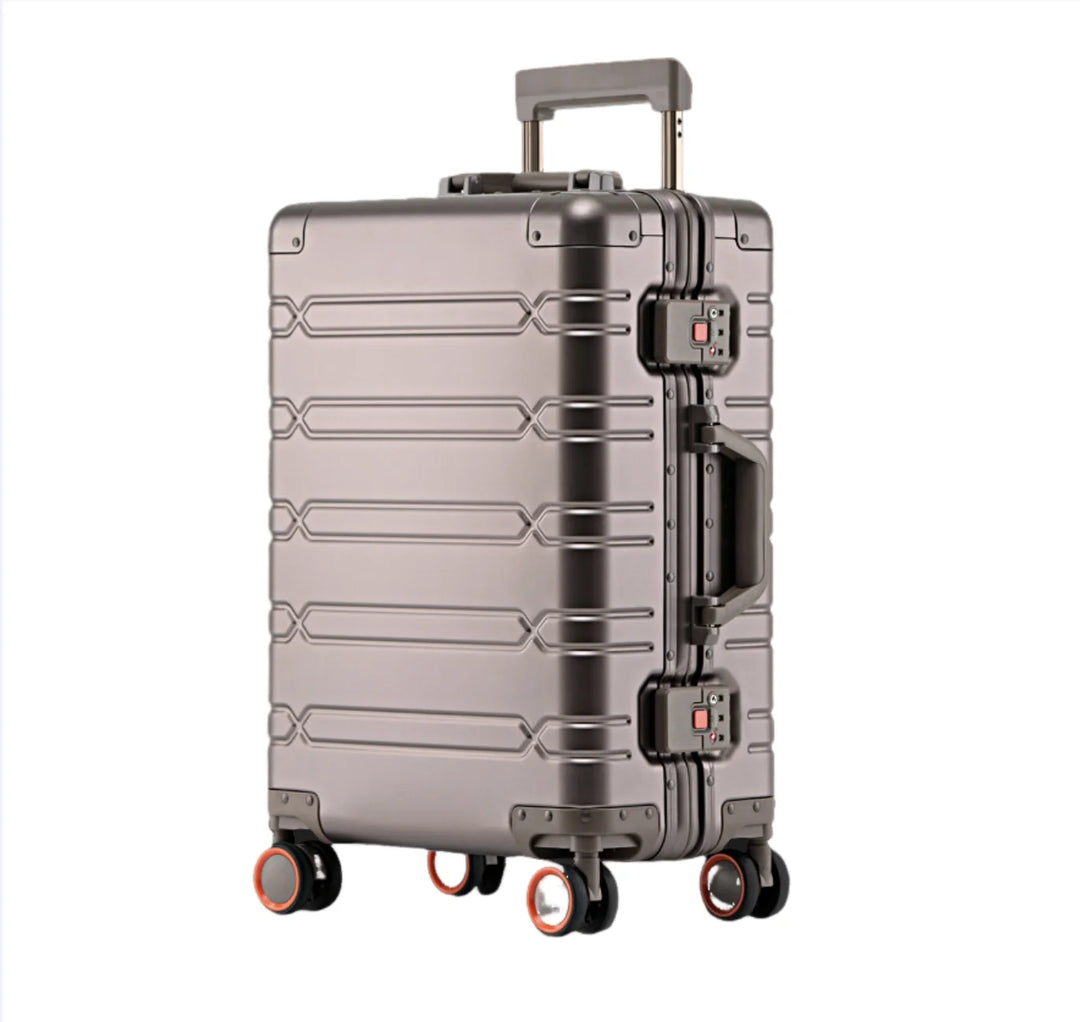 Large Capacity Aluminium Luggage Set with Carry-On & Check-In Options