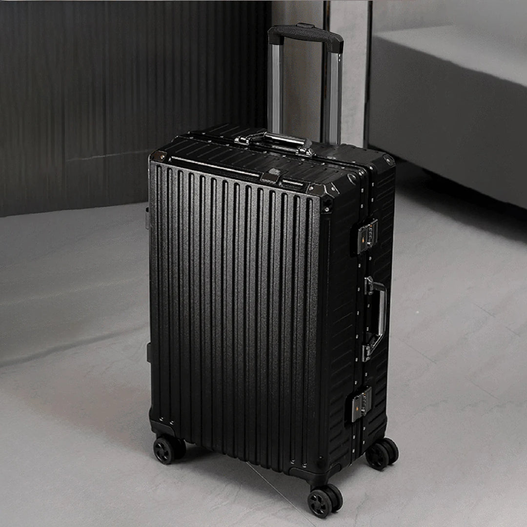 Aluminium Frame Luggage Case with Spinner Wheels & USB Charging Port