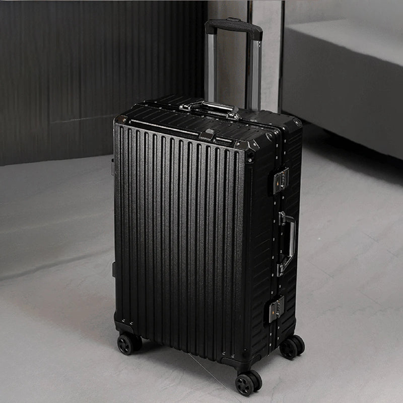 Aluminium Frame Luggage Case with Spinner Wheels & USB Charging Port