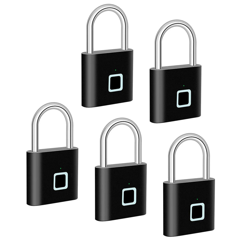 Smart Fingerprint Padlock with USB Charging & Waterproof Design – Titan