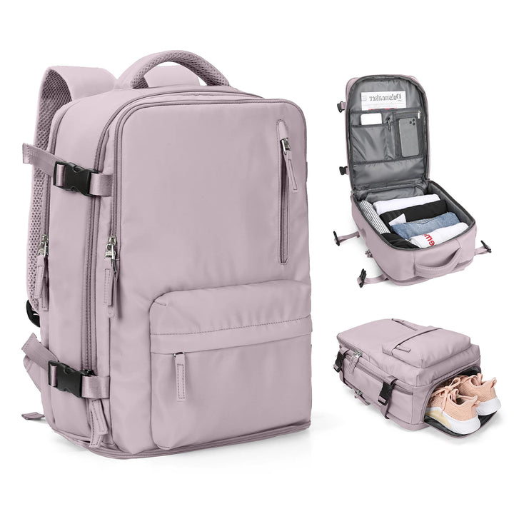 Cabin-Size Travel Backpack with Shoe and Wet Bag Compartments