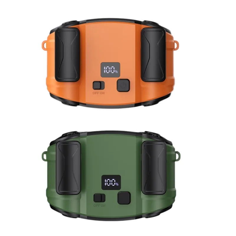 Outdoor Double Air Outlet Waist & Neck Fan with Dual Vents – WindMate