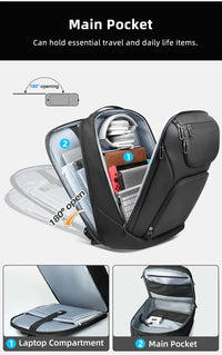 High-Capacity Waterproof Laptop & Travel Backpack with USB Charging