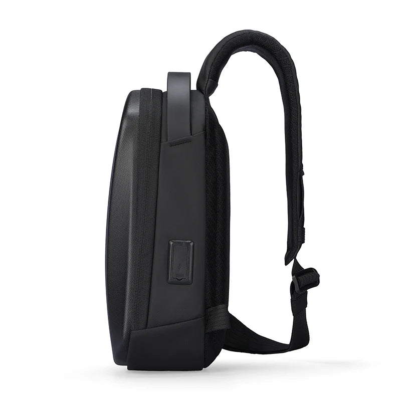 Waterproof Hard-Shell Crossbody Bag with USB Port