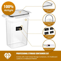 Kitchen Food Storage Containers Set 7pcs BPA-Free Airtight with Labels – StoreMate