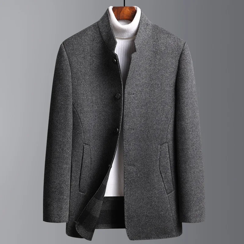 Medium-Length Men's Coat Made of Wool-Cashmere – Victor