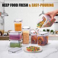 Kitchen Food Storage Containers Set 7pcs BPA-Free Airtight with Labels – StoreMate