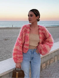 Striped Cardigan with Open Design - Mia