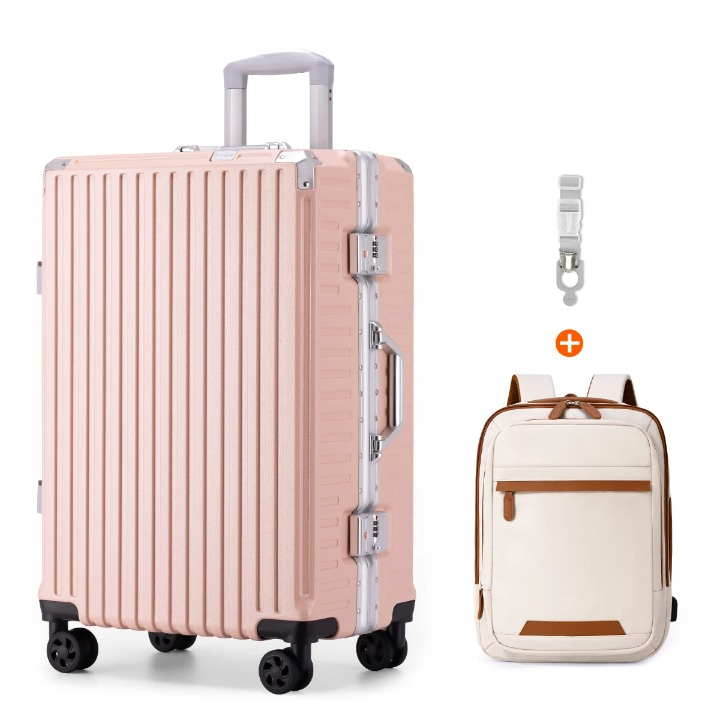 Aluminium Frame Luggage Case with Spinner Wheels & USB Charging Port