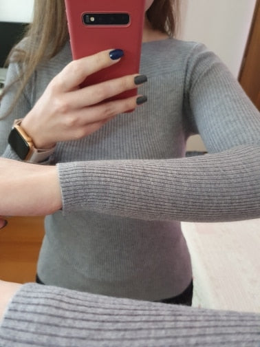 Ladies' knitted jumper with boat neckline – Maris