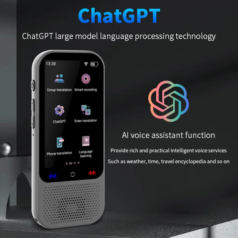 Portable Voice Translator Device with 138 Languages and Offline Support