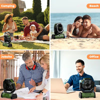 Camping Fan with 20,000mAh Battery, LED Light & Remote Control – AirMate