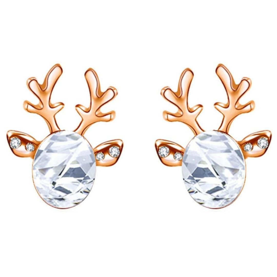 Christmas Reindeer Stud Earrings | Festive Women's Jewellery