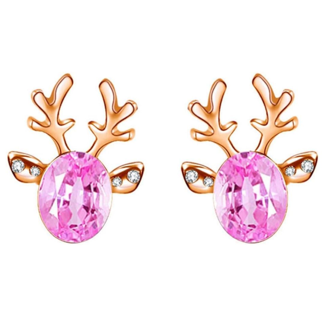 Christmas Reindeer Stud Earrings | Festive Women's Jewellery