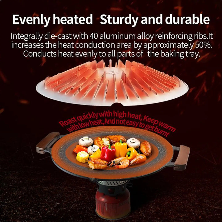 Portable Aluminium Grill Pan with Handles for Camping & BBQ – Arlo